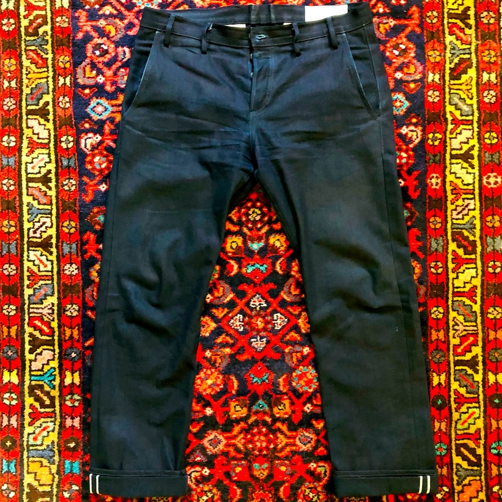 ROGUE TERRITORY OFFICER TROUSERS - INDIGO SELVEDGE CANVAS